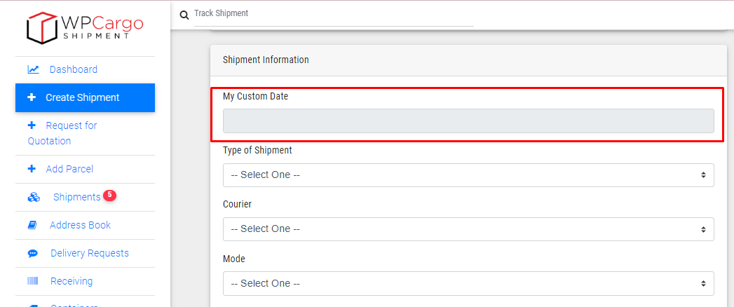 How To Add Date Range Filter From Custom Field - WPCargo