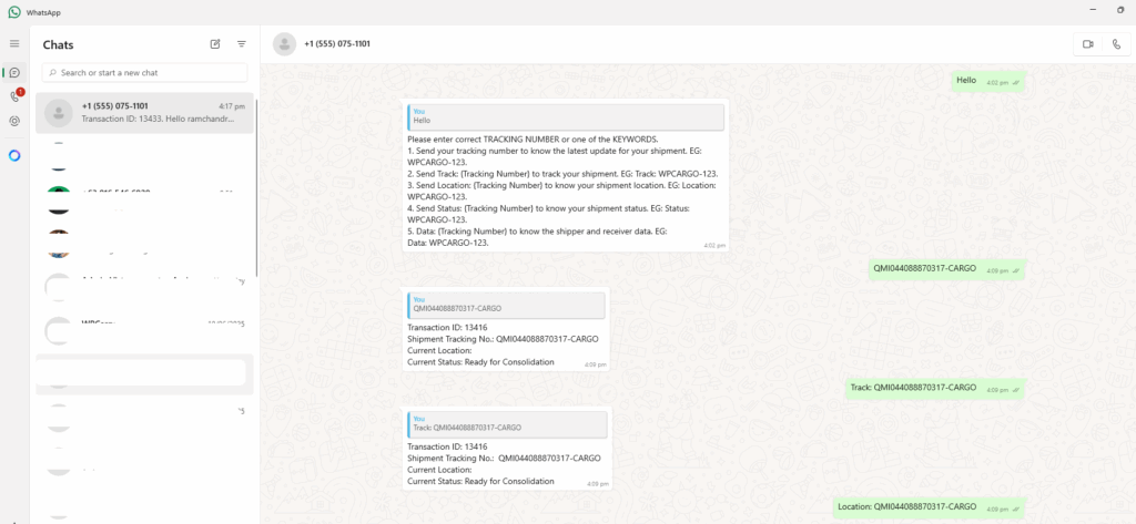 WPCargo Whatsapp Bot and Notification Addon - WPCargo