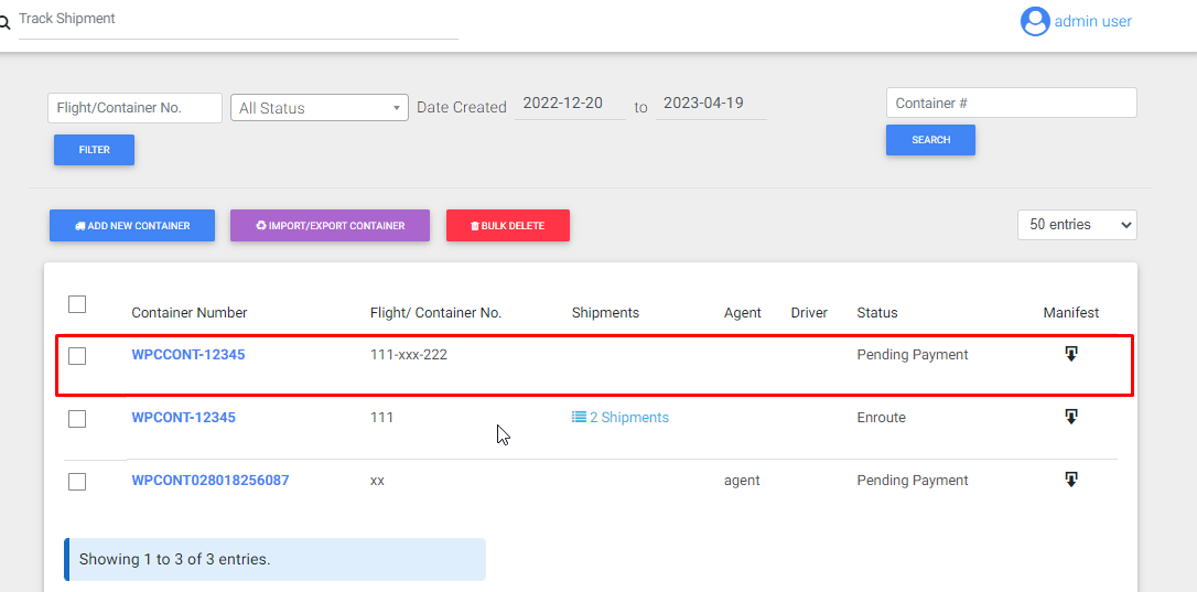 How To Create a New Container using REST API through AJAX - WPCargo