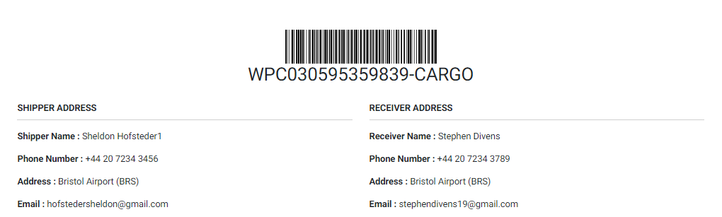 wpcargo barcode