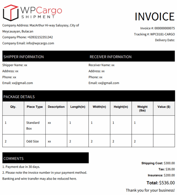 WPCargo Invoice Addon - Image 4