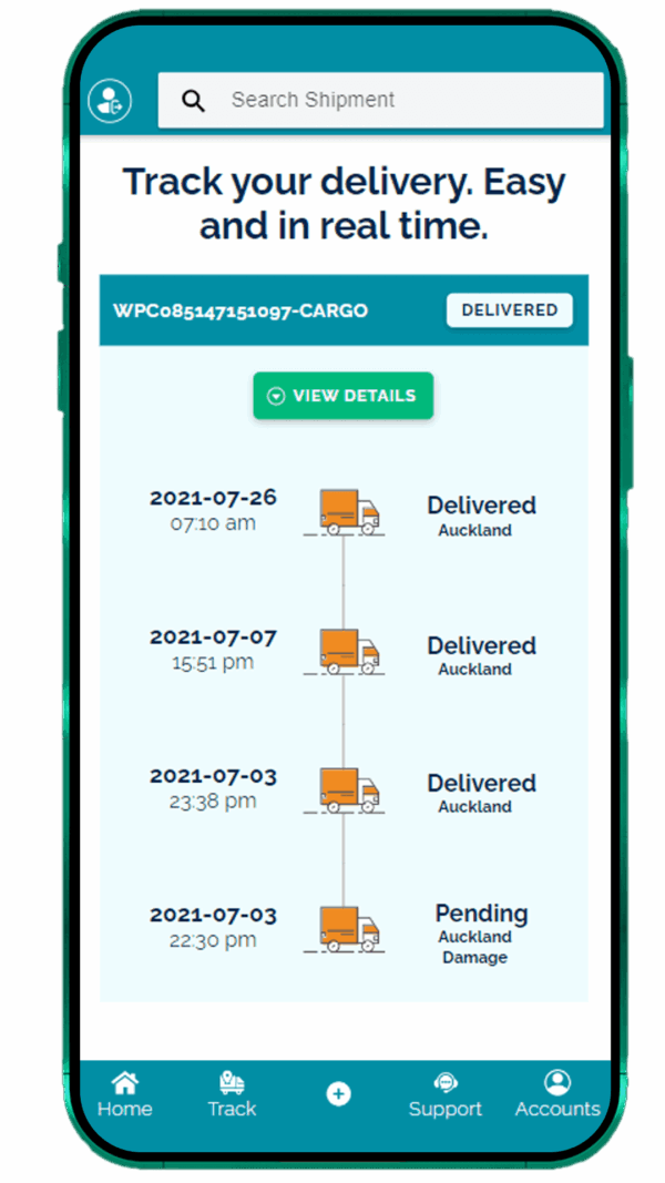 WPCargo Customer Mobile APP - Customer Book, Track & Trace, Account Mobile App