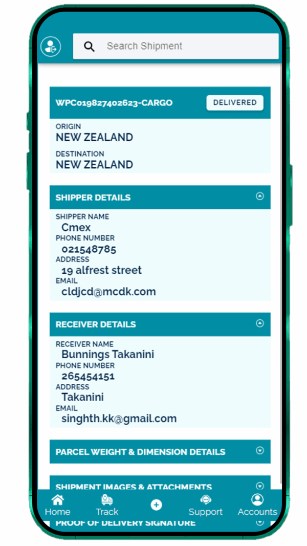 WPCargo Customer Mobile APP - Customer Book, Track & Trace, Account Mobile App - Image 7
